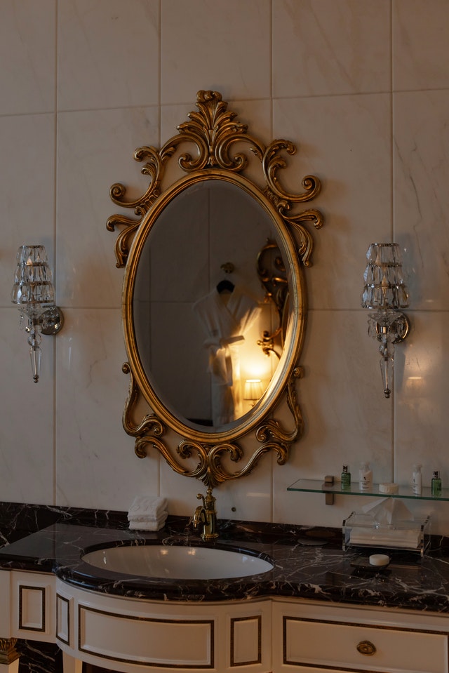 Miroir de douche vintage
