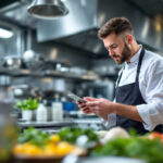 Mettre en œuvre la méthode HACCP en restauration un-chef-examine-les-normes-de-securite-alimentaire-dans-une-cuisine-entoure-dappareils-en-acier-inoxydable-et-dingredients-frais-montrant-une-expression-concentree-tout-en-respectant-les-prot